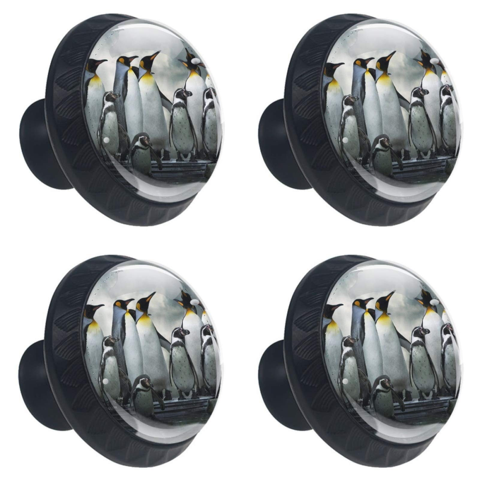 Boutons de meuble en verre de 30 mm de style pingouin pour sublimer une armoire de cuisine