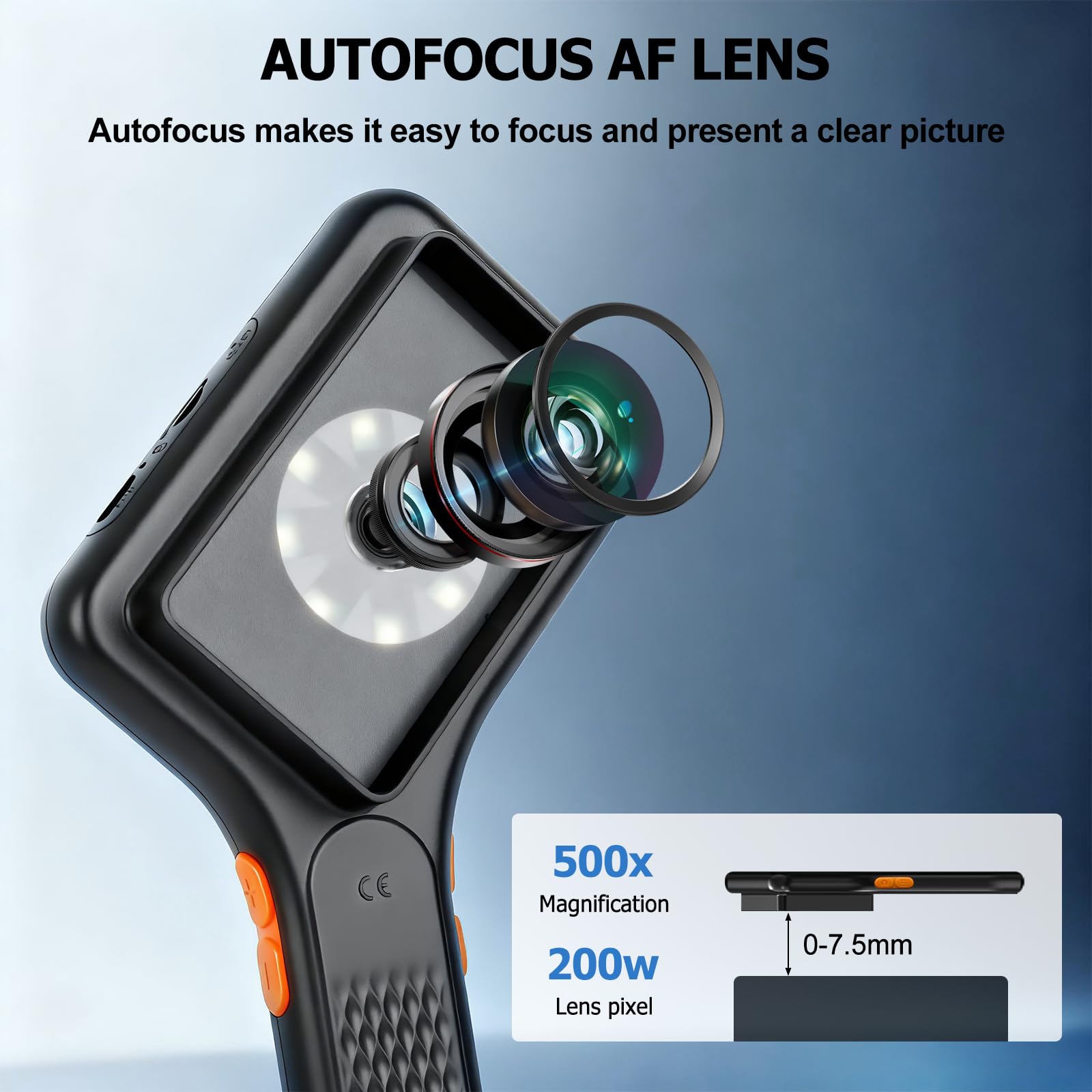 Digitale Microscoop WiFi USB 500X Microscoop Vergrootglas Handheld 500X Vergroting Endoscoop met LED Licht voor Sieraden Beoordeling Digitale Microscoop WiFi USB 500X Microscoop Vergrootglas Handheld 500X Vergroting Endoscoop met LED Licht voor Sieraden Beoordeling