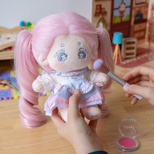 Miniatura 5 de CALEMBOU Muñeca de felpa, muñeca de algodón de 7.9 in con esqueleto, muñecos de peluche de anime, juguetes de peluche Kawaii, regalo con ropa de