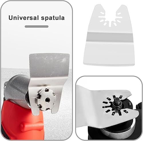 Miniatura 2 de 4 cuchillas rascadoras oscilantes multiherramienta y espátula curvada compatibles con Bosch compatible con Chicago raspador de borde de tres lados
