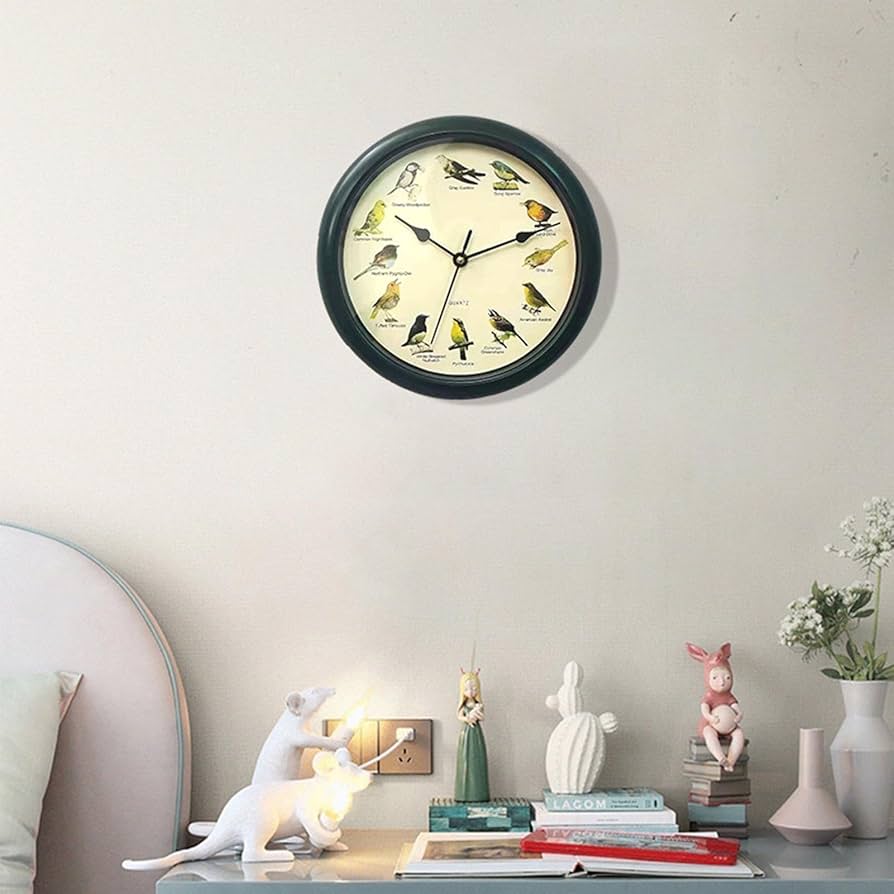 Amazon.co.jp: 鳥のさえずり ヴィンテージ掛け時計 - 12 種類の