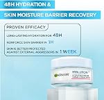 Garnier Face Cream, Moisturizer With Hyaluronic Acid, Aloe Vera, Glycerin, Lightweight, Glass Skin, Reinforce Skin's Moisture Barrier, Hydrating, Replumpling, Normal To Combination, Vegan, 50ml