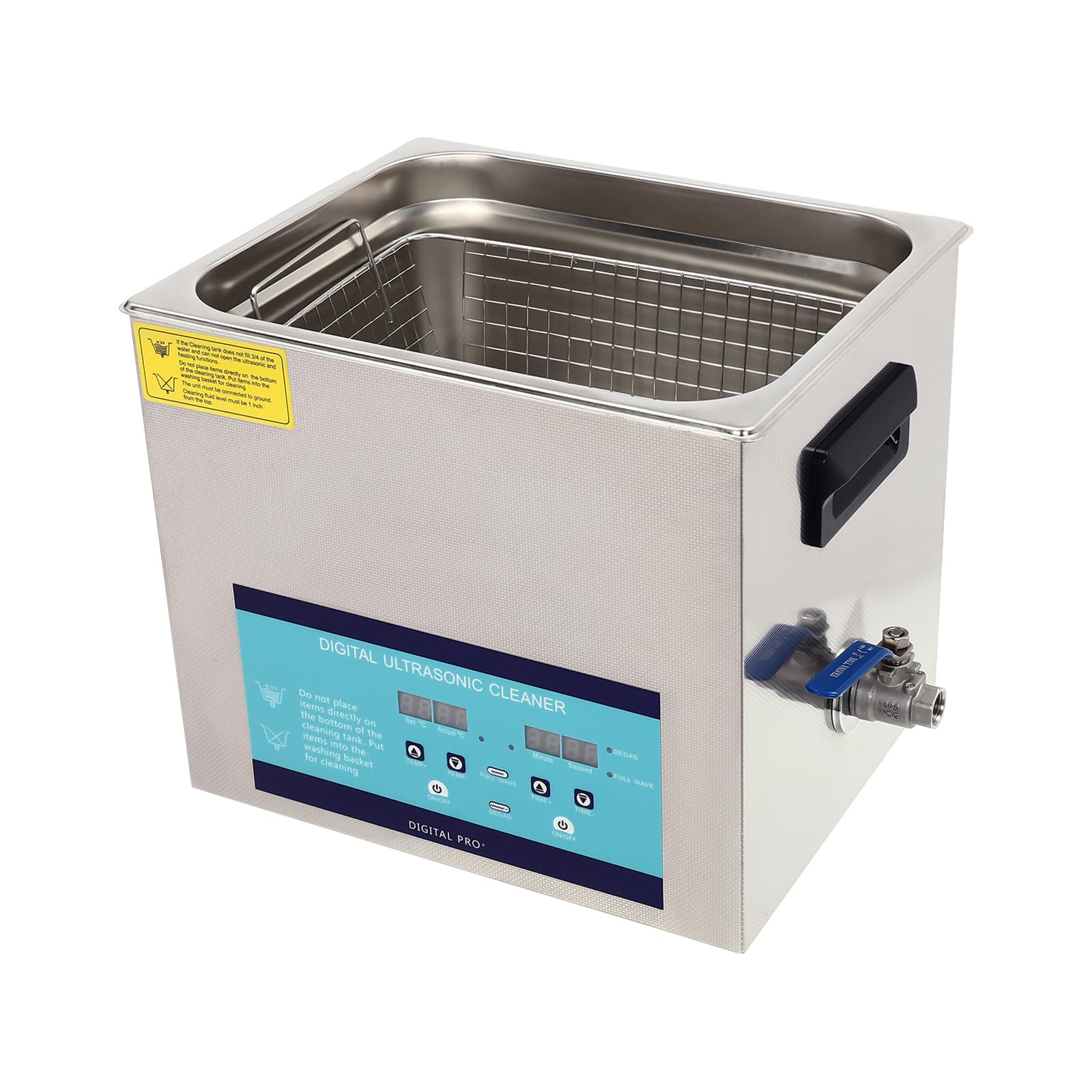 10L Ultraschallreiniger 240w Professioneller Ultraschallgerät mit Heizkorb Digital Timer Schmuck Reinigung Ultraschall für Brillen Zahnersatz Vergaser Eisenwaren