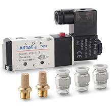 Solenoid Valve AC24V AirTAC 4V210-08 1/4"PT Pneumatic Air 2 Position 5 Way Electric Single Coil Pilot-Operated