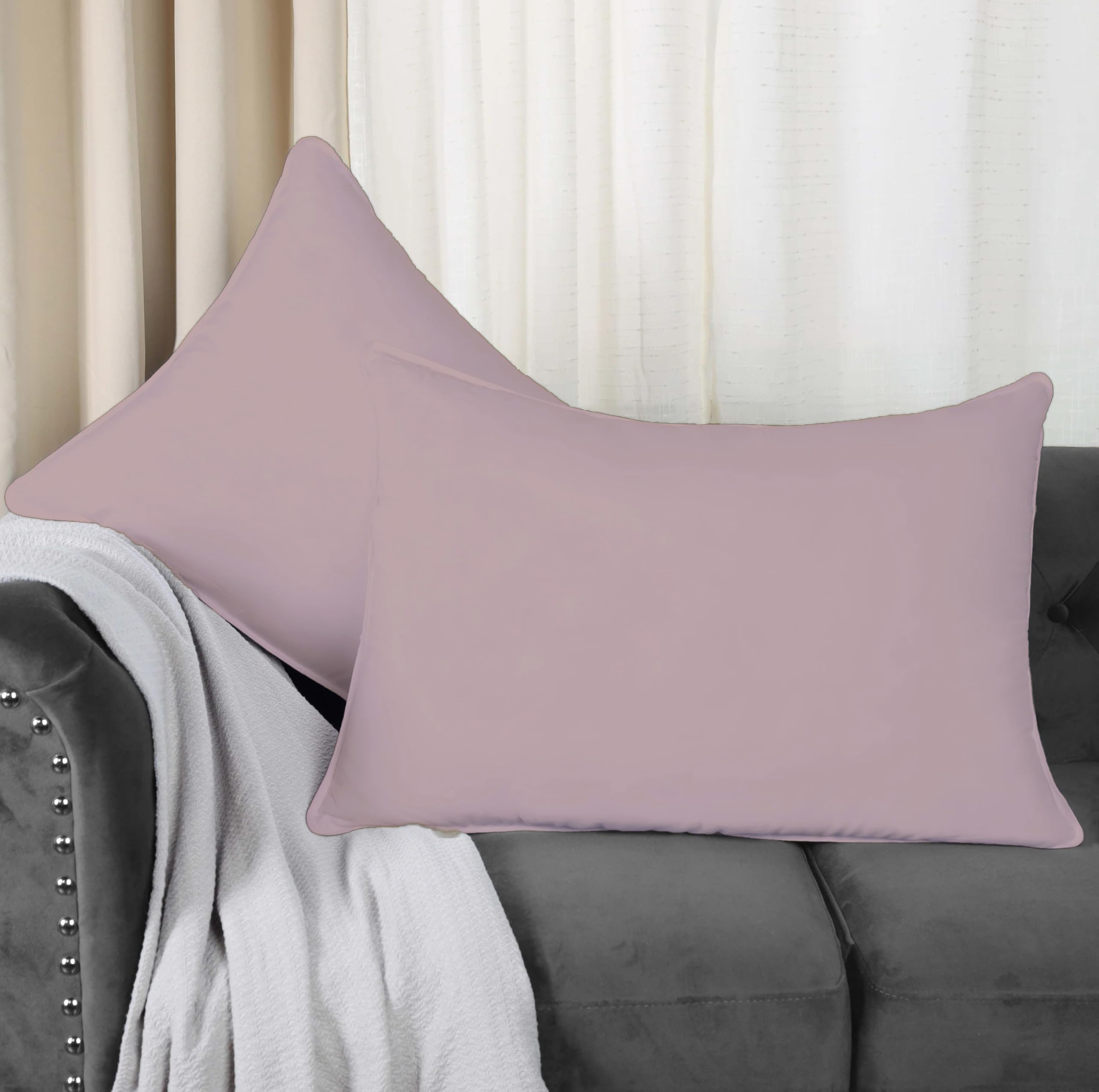 Cameo Rose Cotton Pillow Covers - Set of 2 -1