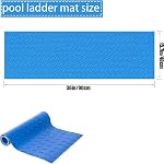 Pool Ladder Pad 16''×36'' Non-dérapant Texture Tapis pour piscine pour au-dessus du sol et dans la piscine et les escaliers (leave)