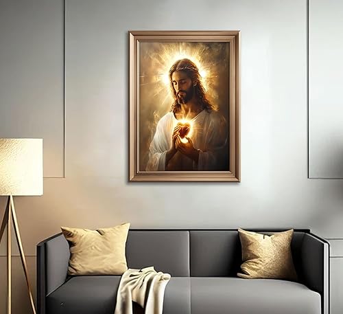 Miniatura 2 de Lienzo decorativo para pared, diseño de Cristo Jesús, Retrato de la Divina Misericordia, Retrato de Tranquilidad, Cuadro de Decoración de Pared,