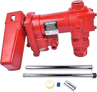 Red 12V 15GMP Fuel Transfer Pump Transfer of Gas Diesel Kerosene Mineral Spirits Heavy Duty Fuel Pump High Flow Weonefit