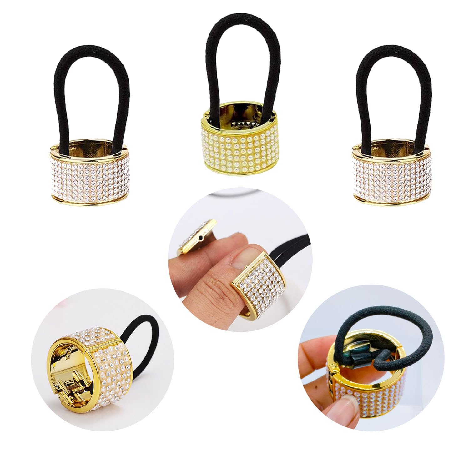 See full amazon price history chart for EVOGIRL Stylish Diamond Circle Shaped Hair Clip Elastic Rubberband Stretch Ponytail Holder Diamonds Accessories Gold and Pearl Small Clip Hair For Women/Girls,6 Pk EVOGIRL Stylish Diamond Circle Shaped Hair Clip Elastic Rubberband Stretch Ponytail Holder Diamonds Accessories Gold and Pearl Small Clip Hair For Women/Girls,6 Pk (B07XH4957C) Amazon Price History, Amazon Price Tracker