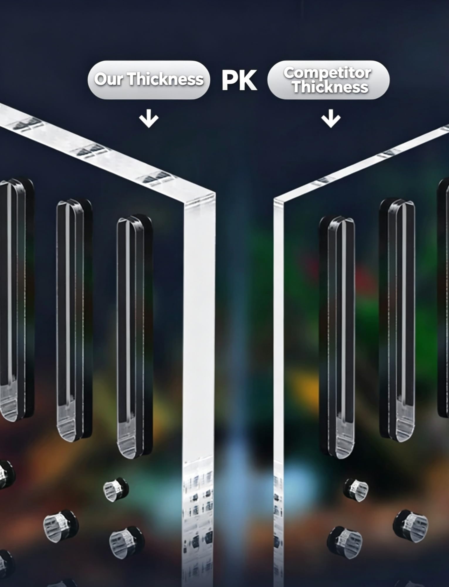 Divisor acrílico for Acuario, Separador Transparente for pecera