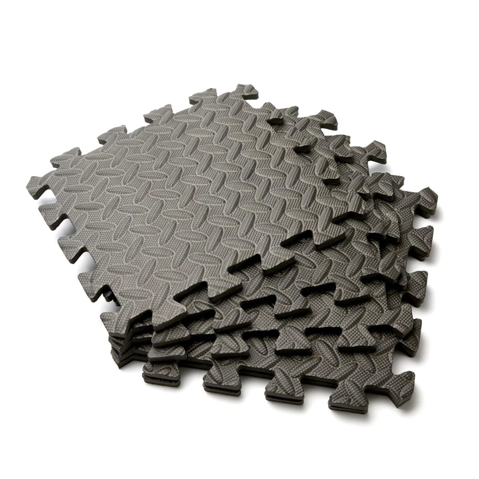 Esterilla Fitness Puzzle Colchoneta de Gimnasio Eva Puzzle Gimnasio Suelo Sala de Deportes Colchoneta de Espuma Juego de Espuma Enclavamiento Fitness(Gray,24pcs-30x30cm)