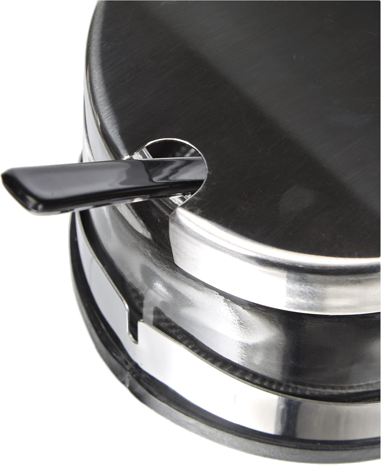 ibili Clasica Sugar Bowl Set with Spoon, Stainless Steel, Silver/Transparent, 13 x 10 x 9 cm