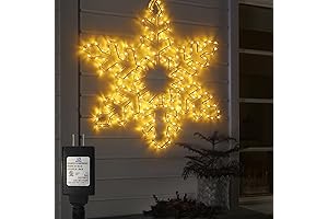 Enliven the Holiday Spirit with 27" Christmas Big Snowflake Hanging Lights