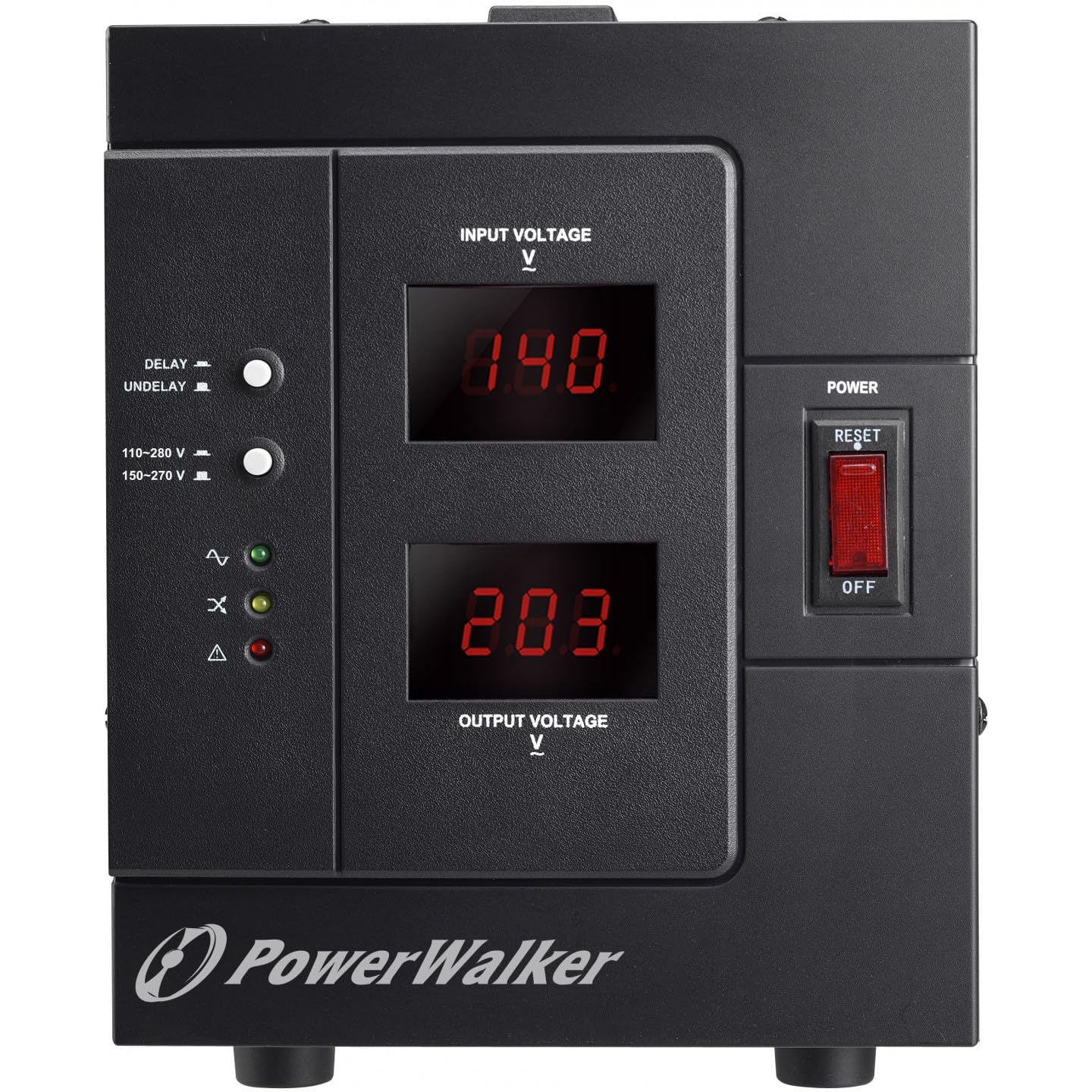 Bluewalker - Avr 3000 / siv - regolatore di tensione (230v, 50 / 60hz, 3000 va, 2400w, tipo f (schuko), terminale) nero