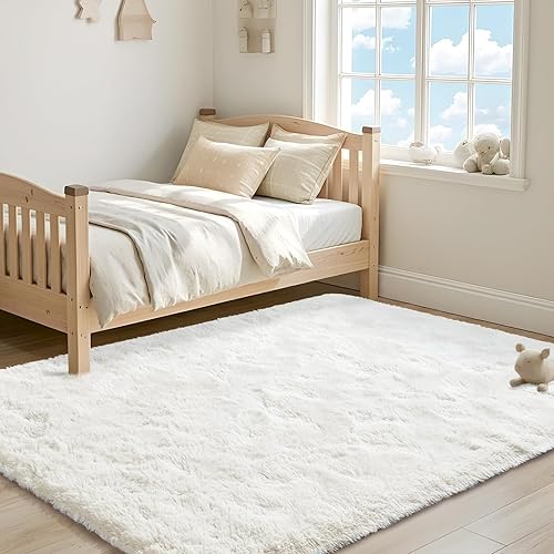 Miniatura 4 de ISEAU - Alfombras mullidas, suaves, peludas, cómodas, bonitas, para interior, para la habitación de niños, alfombra de cabecera, para niños y niñas,