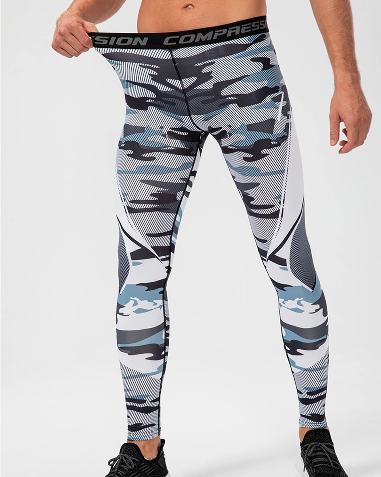 Uomo 3 Pezzi Completi Sportivi Abbigliamento Tuta da Fitness Manica Lunga Camicie a Compressione Pantaloni a Compressione Pantaloncini per Corsa Fitness Jogging Palestra Ciclismo