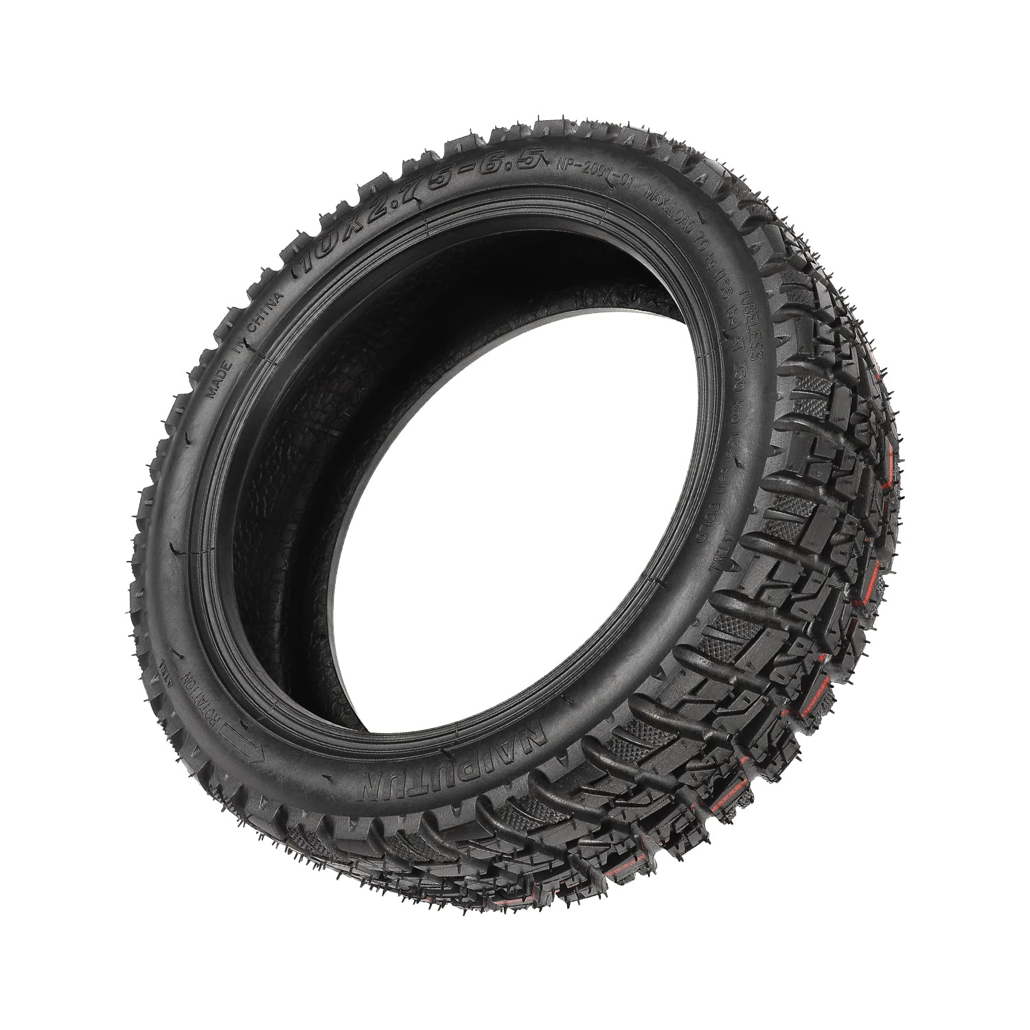 MotuTech 10 x 2.75-6.5 - Pneumatico per fuoristrada tubeless Speedway 5 Dualtron 3 pneumatici 10 pollici antiscivolo AT All-terrain Tyre Pneumatico senza camera d'aria pneumatico sotto vuoto (2)