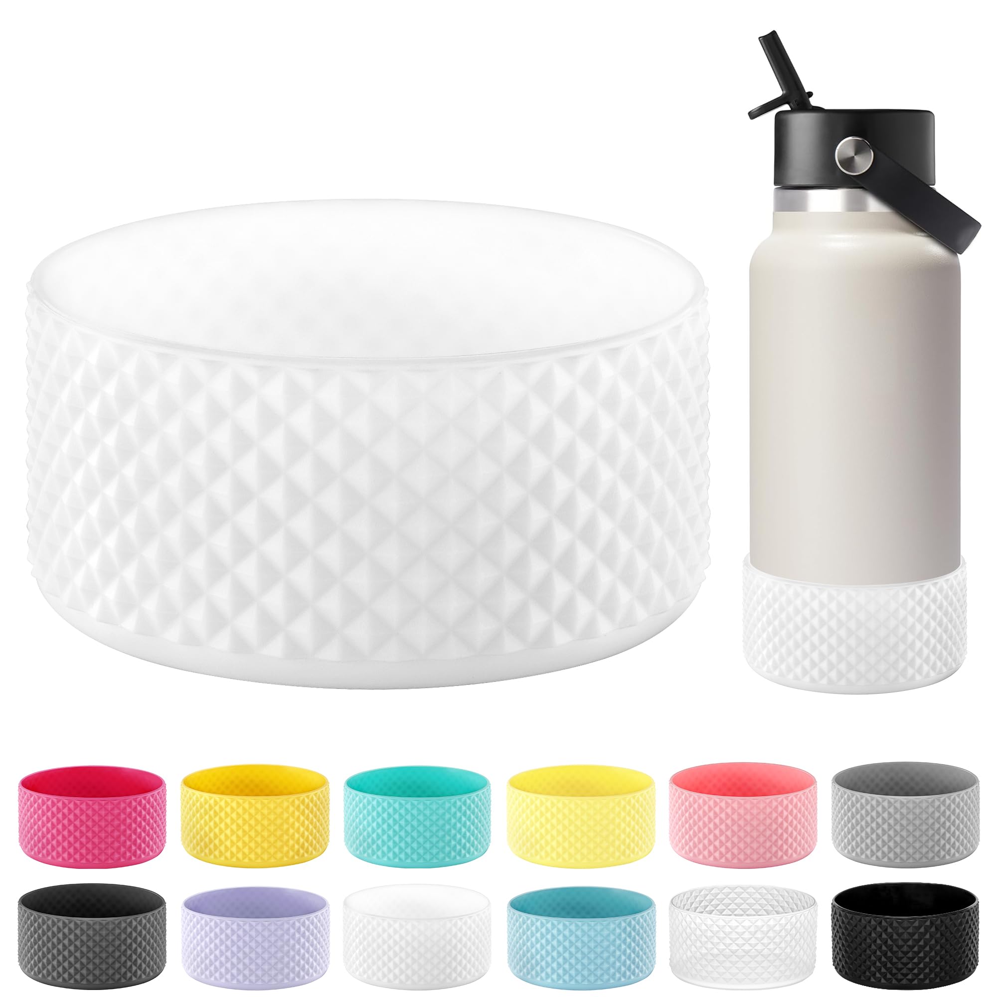 Protective Silicone Boot for 32-40 oz Hydroflask Water Bottles Anti-Slip Bottom Sleeve Cover Bumper Bottle Sleeve, Not for Stanley Tumbler