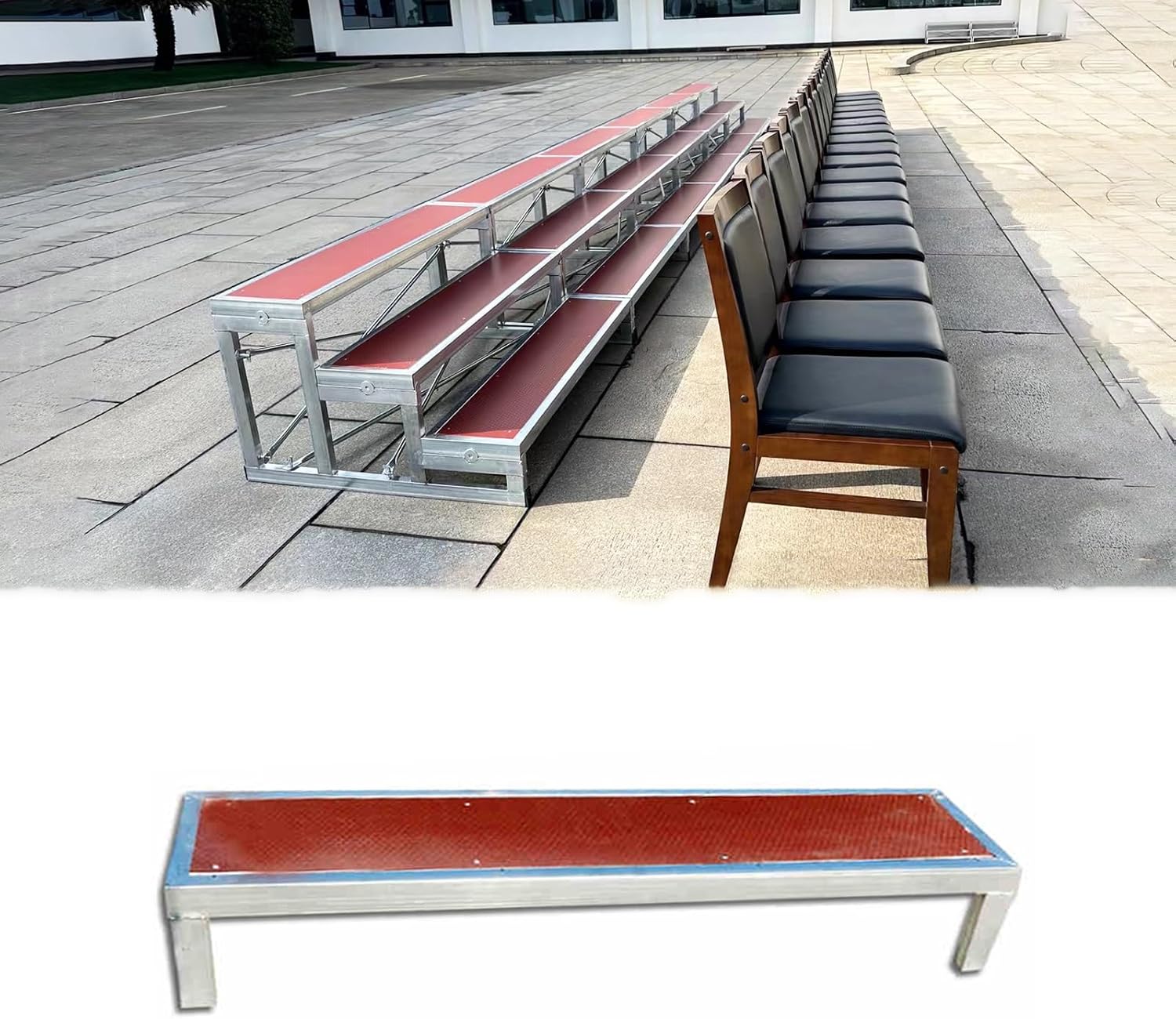 Choral Risers Choir Stairs Riser Platform Stage Anti Slip Singing Steps School Church Theater Concert,Adjustable 1-Tier Choral Risers - Portable Stage Platforms for Schools & Events, 3 Level