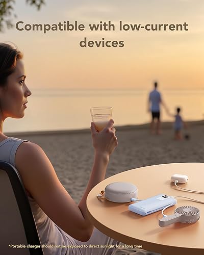 Miniatura 6 de charmast Cargador portátil de 20000 mAh con cables integrados y enchufe de pared, cargador de batería USB C de 20 W, batería de carga rápida,