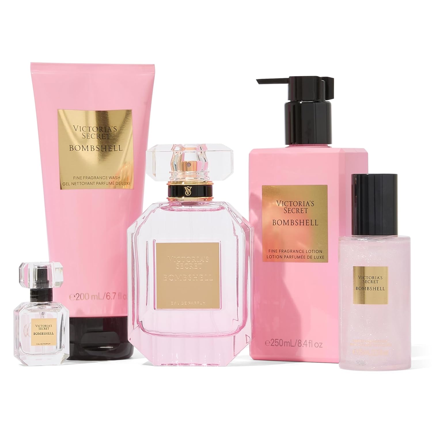 Victoria's Secret Bombshell Ultimate Fragrance 5 Piece Gift Set: Eau de Parfum, Mist, Lotion & Wash - Image 3