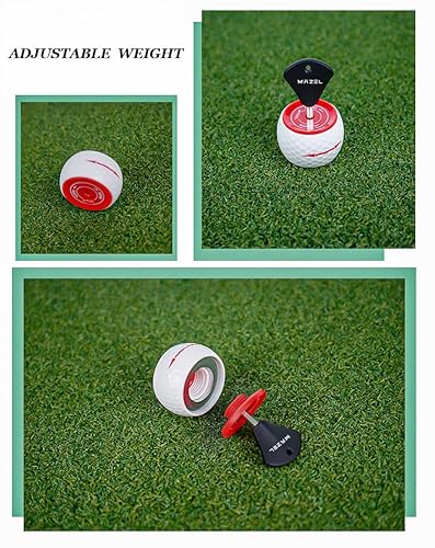 Mazel Wheel-Like Golf Practice Putting Ball,Adjustable Weight Golf Training Aid For Putting Green/Mat,Golf Putting Accuracy Trainer With Instant Feedback(Wheel-Like Ball) #TOP2