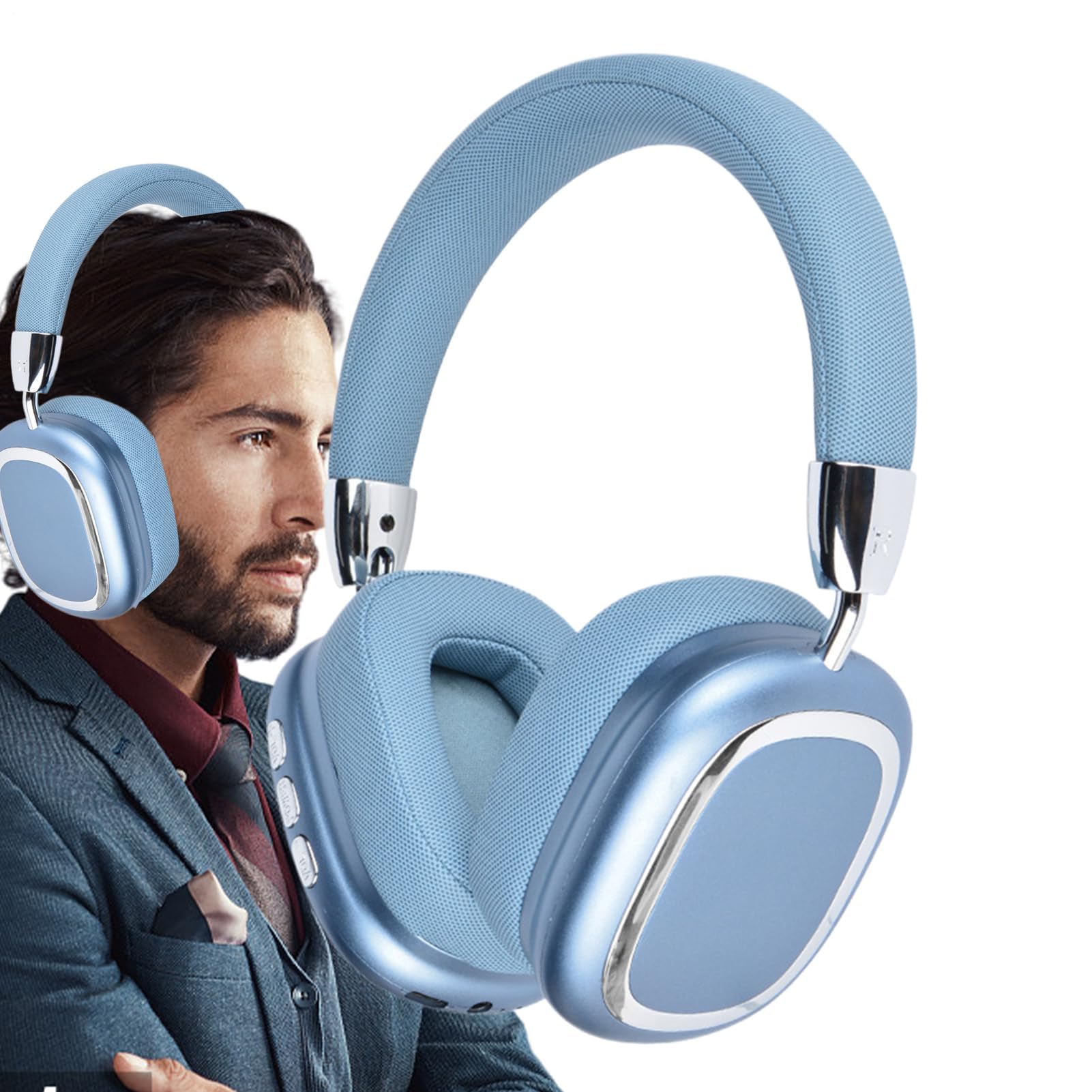 Noise Cancelling Headphones - Built-in Microphone Over The Ear Headphones - Lightweight Earbuds for Sports Offices Airplane Translation Commuting Running Game