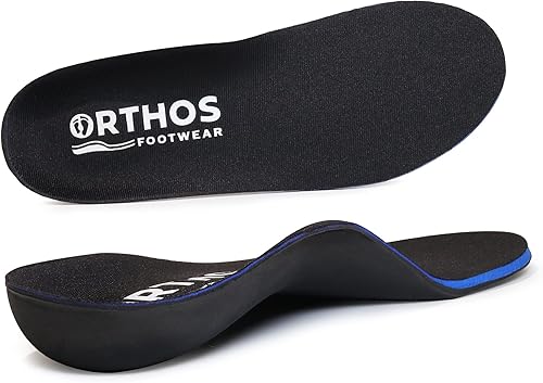 ORTHOS - Plantillas ortopédicas de repuesto para zapatos, fabricadas en Estados Unidos, plantillas transpirables de longitud completa con absorción