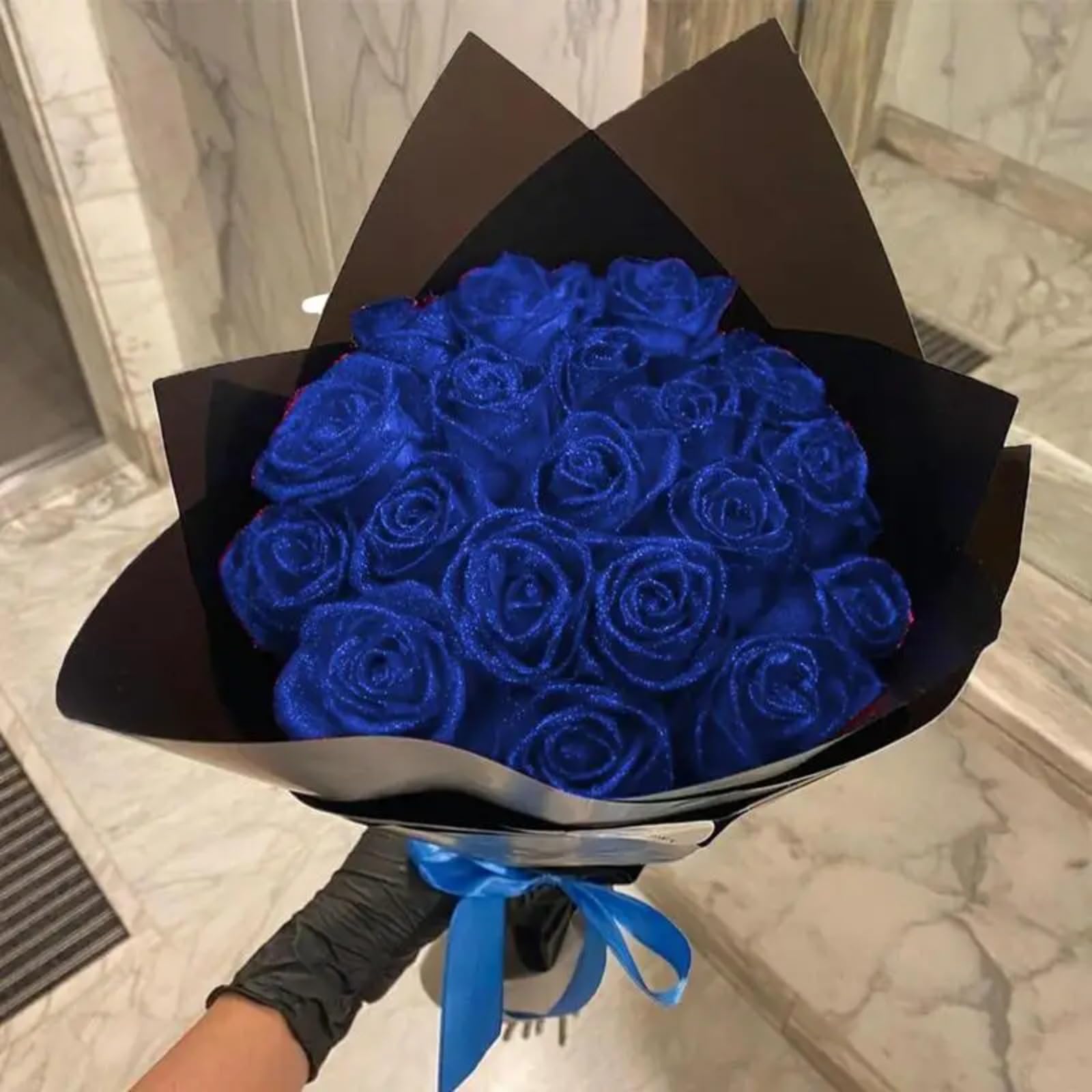 Amazon.com: ZXH Glitter Rose Bouquet, Artificial Rose Flowers