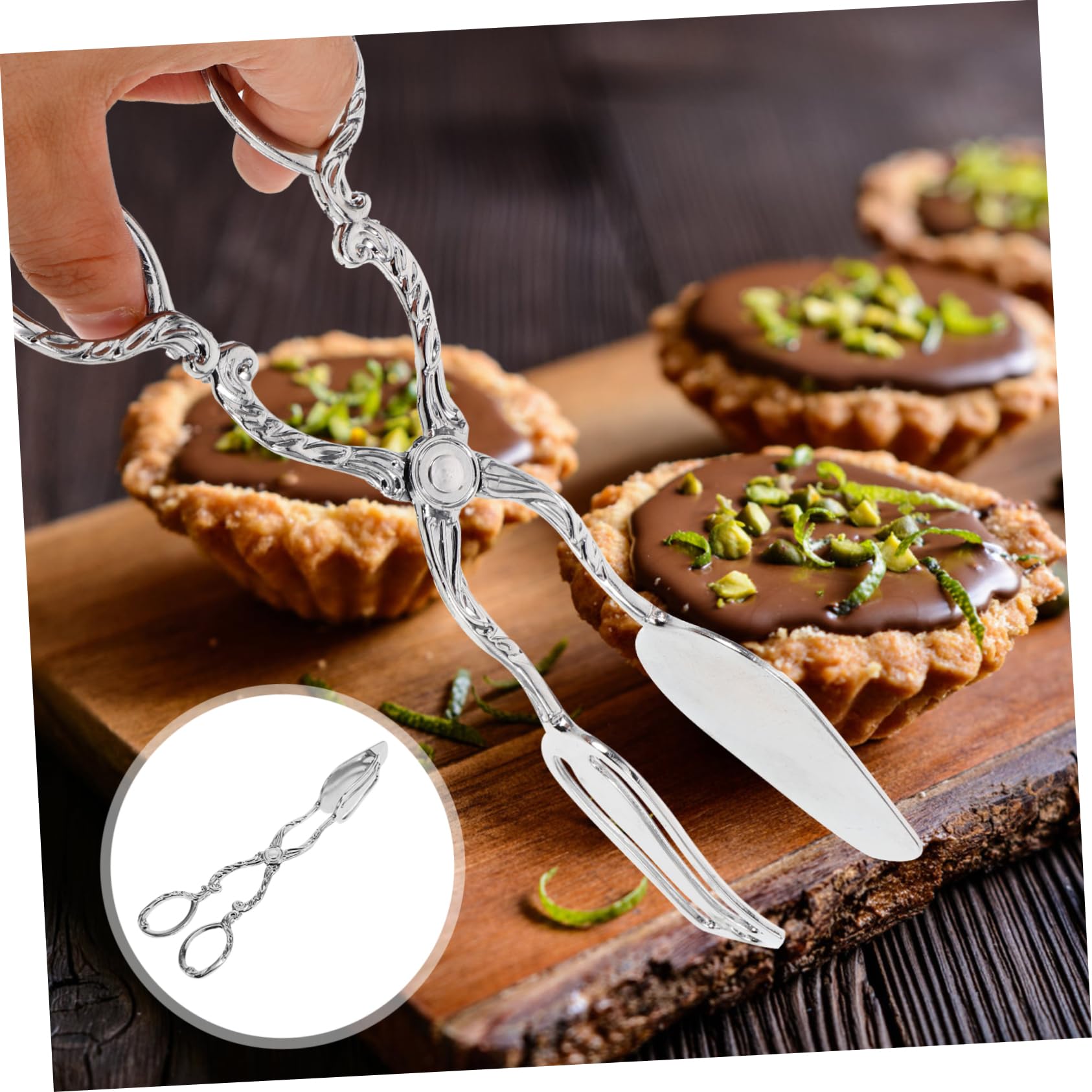 4 Piezas Pinzas Buffet de Inoxidable para Cocina Servicio y Barbacoa Tenazas para Ensalada Pan Pasteles y Carne Herramienta Resistente y Fácil de Limpiar
