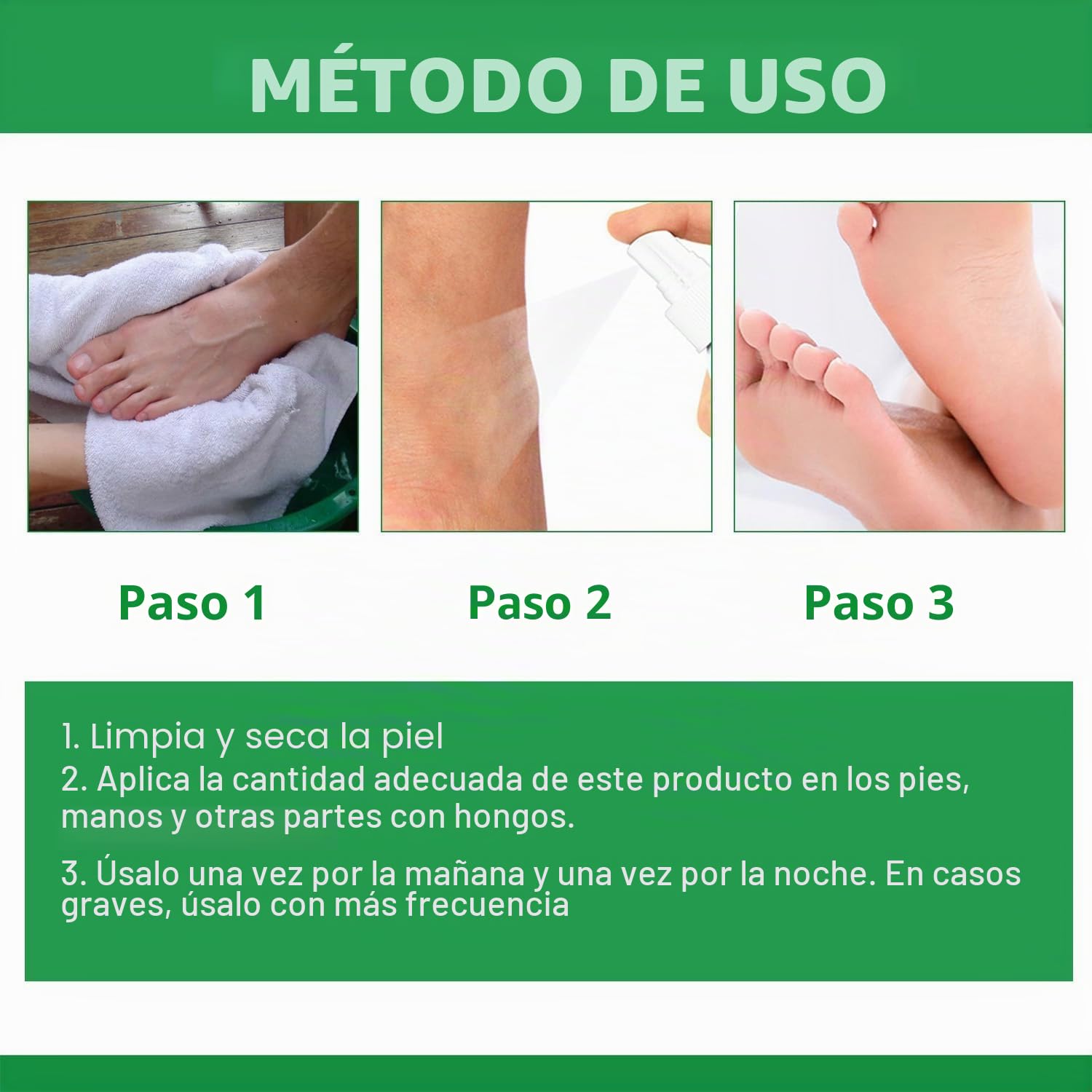Spray para Pies, Spray para Pie de Atleta, Spray para el cuidado de los pies, Hidratante y reparador, Mujeres y Hombres Adultos, 30ml