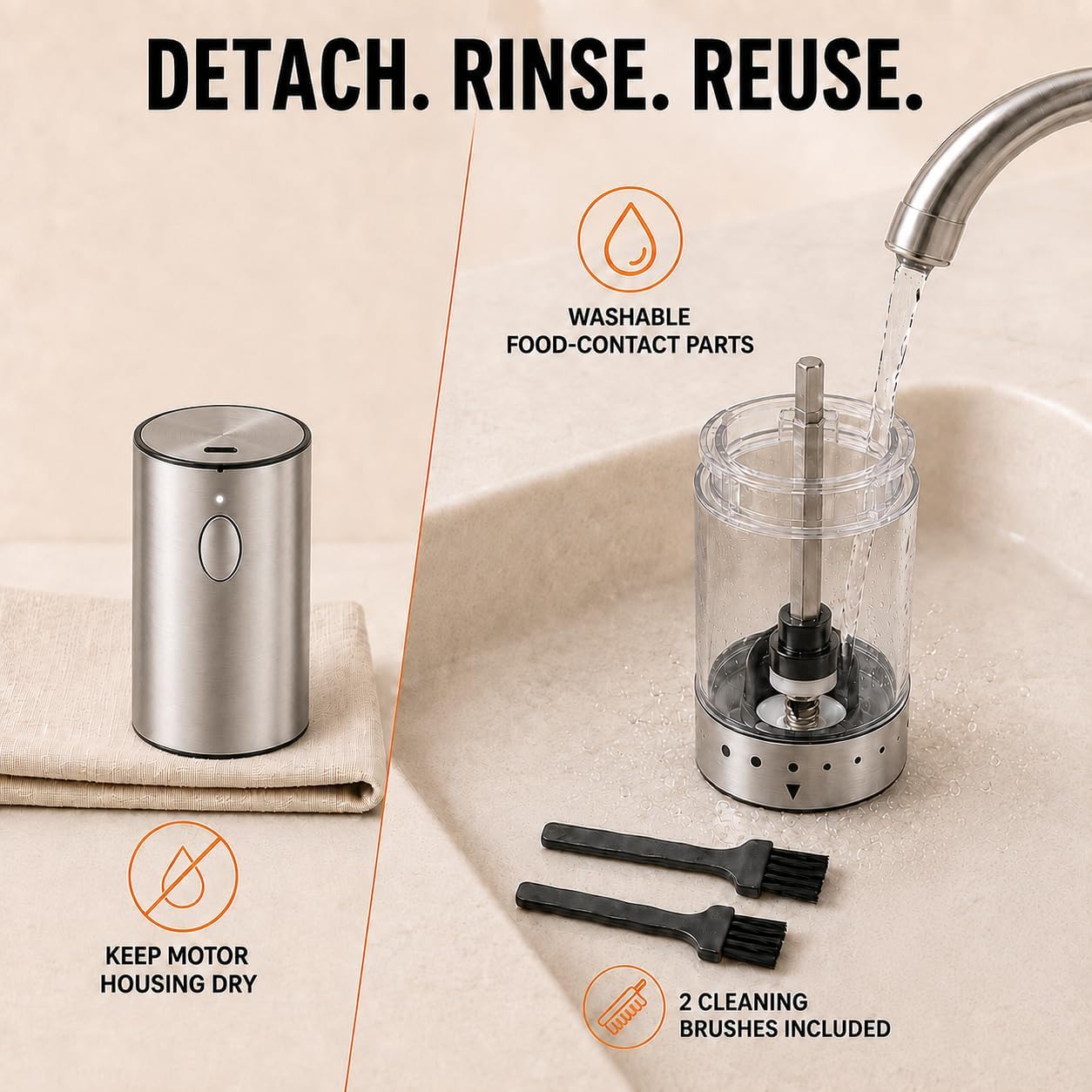 100 ml Rechargeable Electric Salt and Pepper Grinder Set