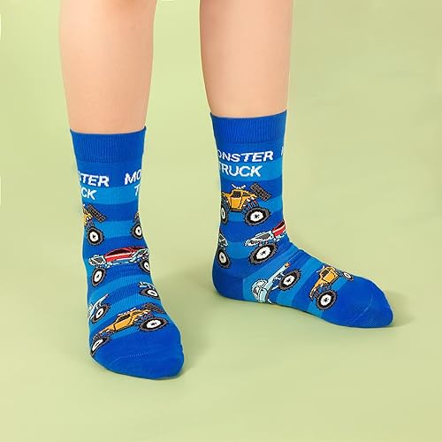 Miniatura 5 de PanPacSight Paquete de 4 calcetines novedosos para niños y niñas, divertidos dibujos animados, lindos animales, alimentos, aguacate, piña, bola