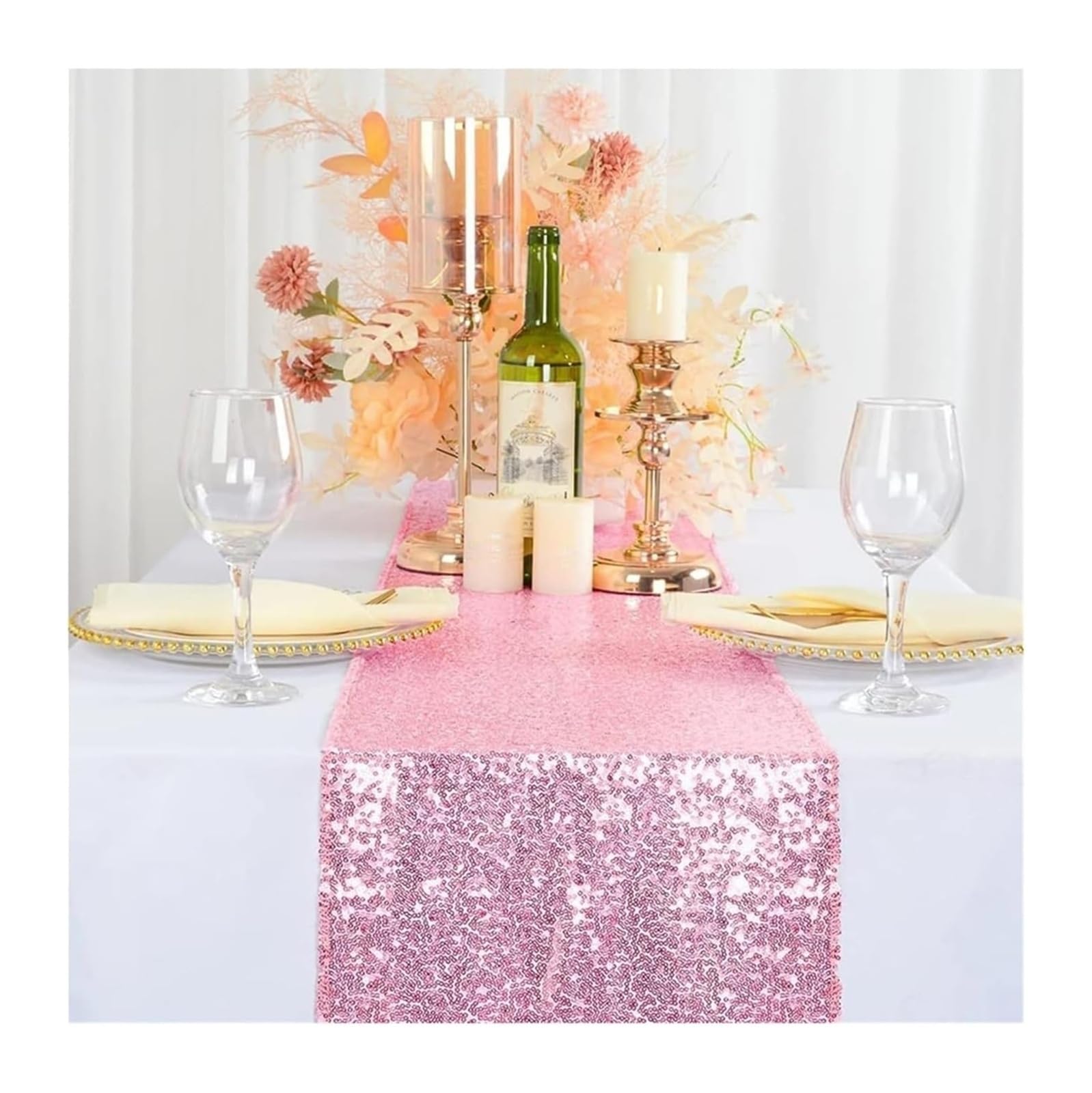 Table flag Sequin Table Runner Glitter 30x180cm Wedding Party Birthday Banquet Hotel Home Decor(Color 2)