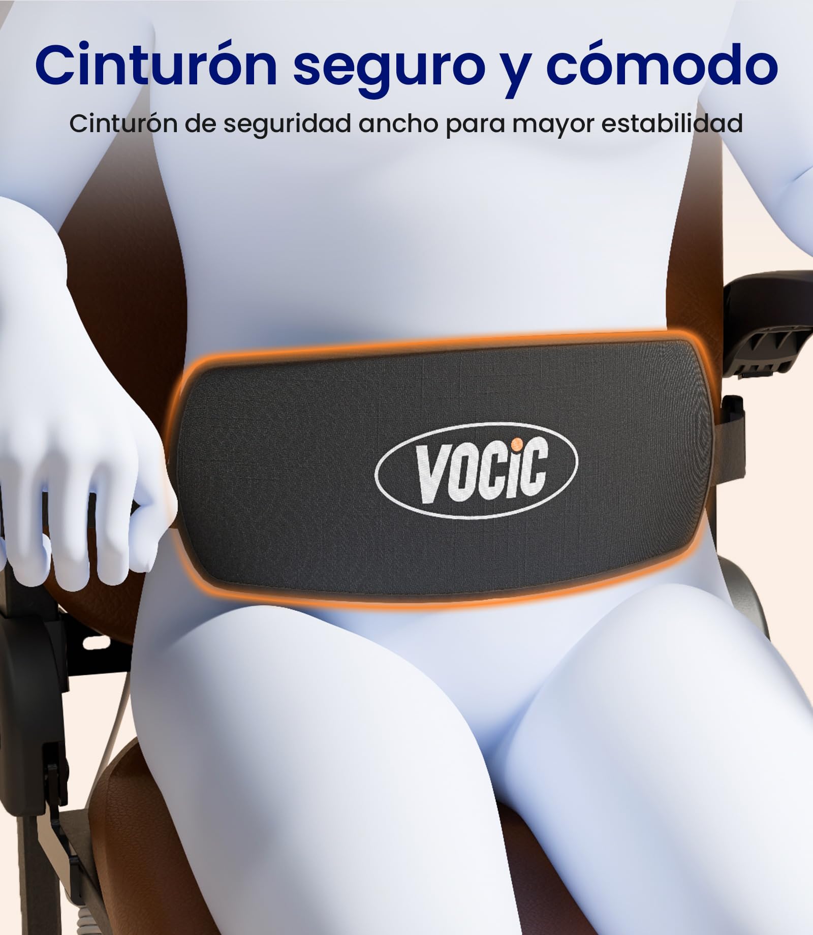 VOCIC Asistente para levantarse para personas mayores, silla de pie eléctrica, marco de acero estable, plegable y portátil, soporta hasta 200 kg, piel sintética de color naranja