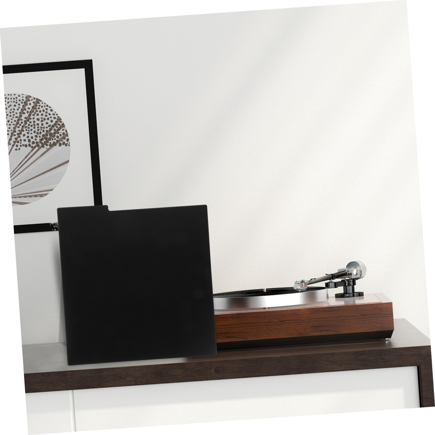 8 Piezas Divisores De Vinilo Para Vinilos Separadores De Plástico Negro Reutilizables Para Organización En Estantes Con Superficie Escribible Resistente Al Agua
