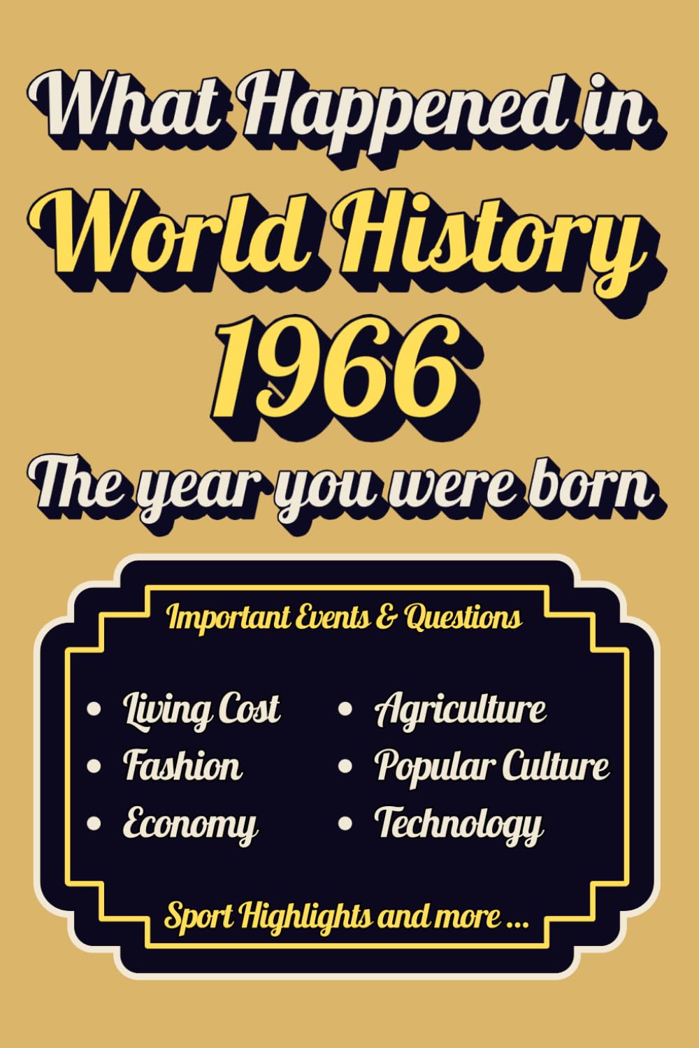 What Happened in World History 1966 The Year You Were Born: Back in 1966, Major Events, Culture, Technology, Economy, Sports & Cost of Living , Famous Leaders, 60's Slangs