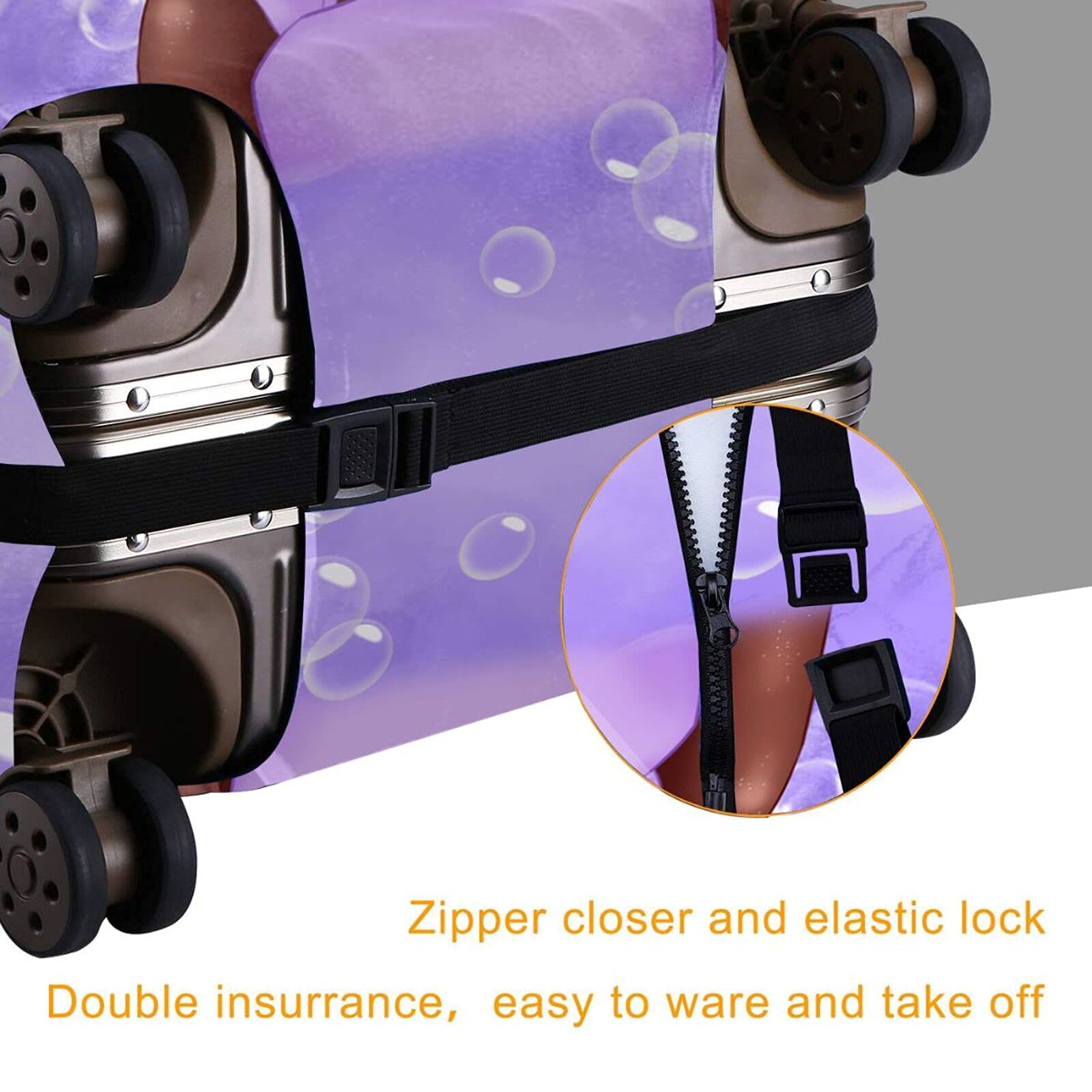 Funda de Equipaje de Viaje de poliéster para Maleta, Lavable, Fundas de Equipaje