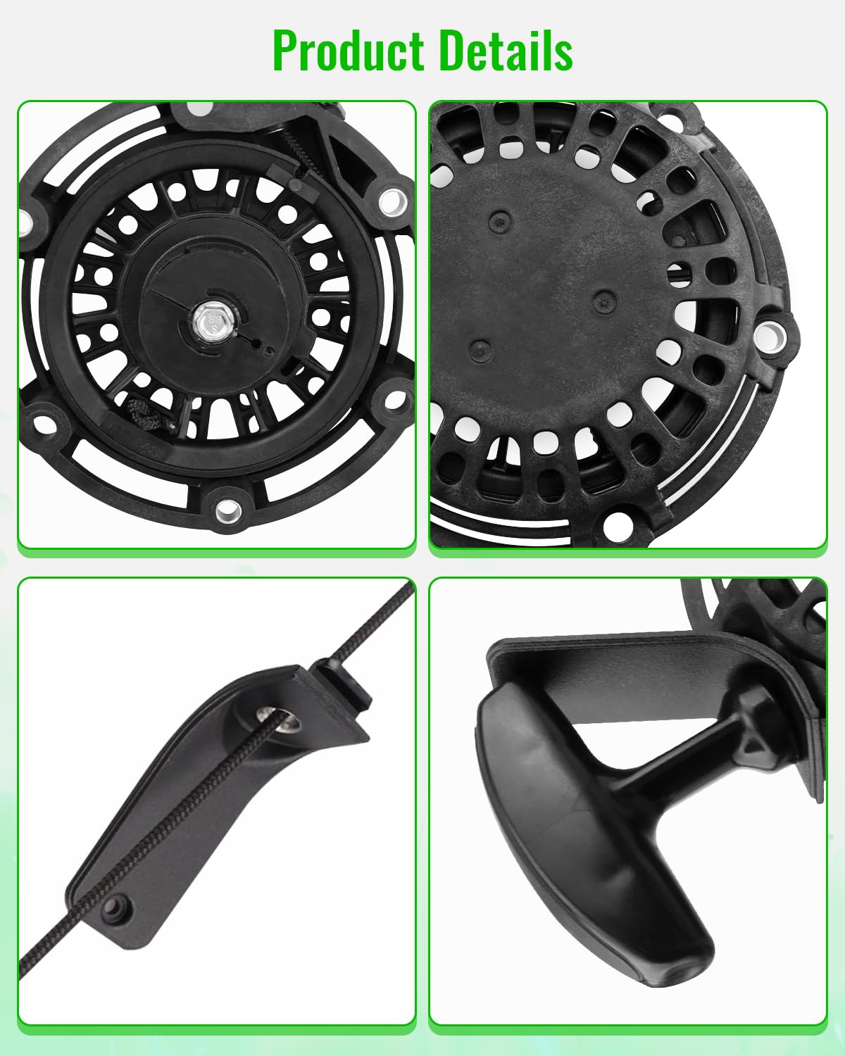 Conjunto de arranque de retroceso para generador de frecuencia variable Champion de 24 V 2500 W, apto para Ryobi 636996002 RYi2300BTA RYi2300 RYi2300BT Reemplaza 100075051-0001