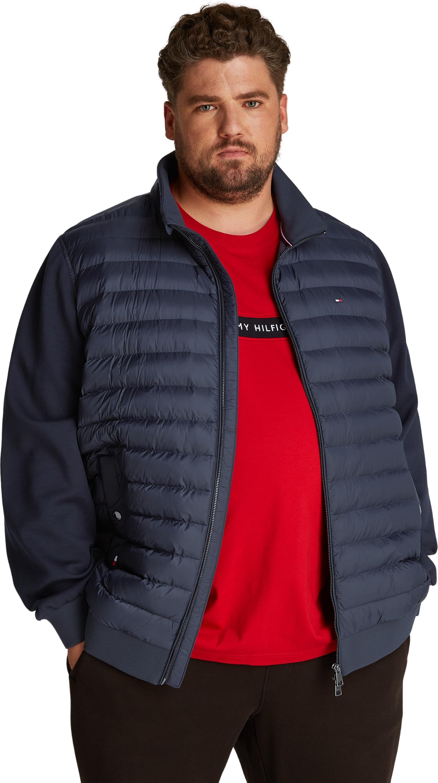 Tommy Hilfiger Bluza z zamkiem błyskawicznym Mężczyźni Bt-mix Stojak Na Media Cllr-b Mw0mw39138