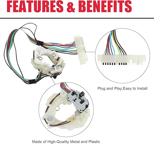 Miniatura 5 de Interruptor de señal de giro apto para Buick Pontiac Chevy Cadillac GMC Jeep Dodge Reemplazo # D6262D