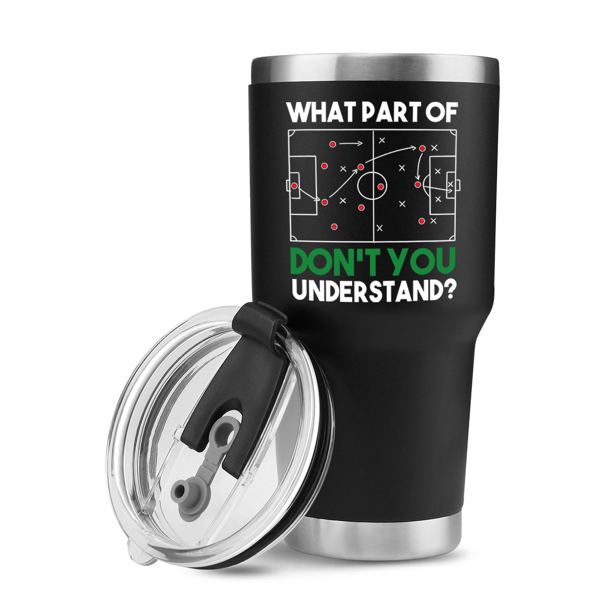 Panvola What Part Don’t You Understand Soccer Tumbler 30oz Black