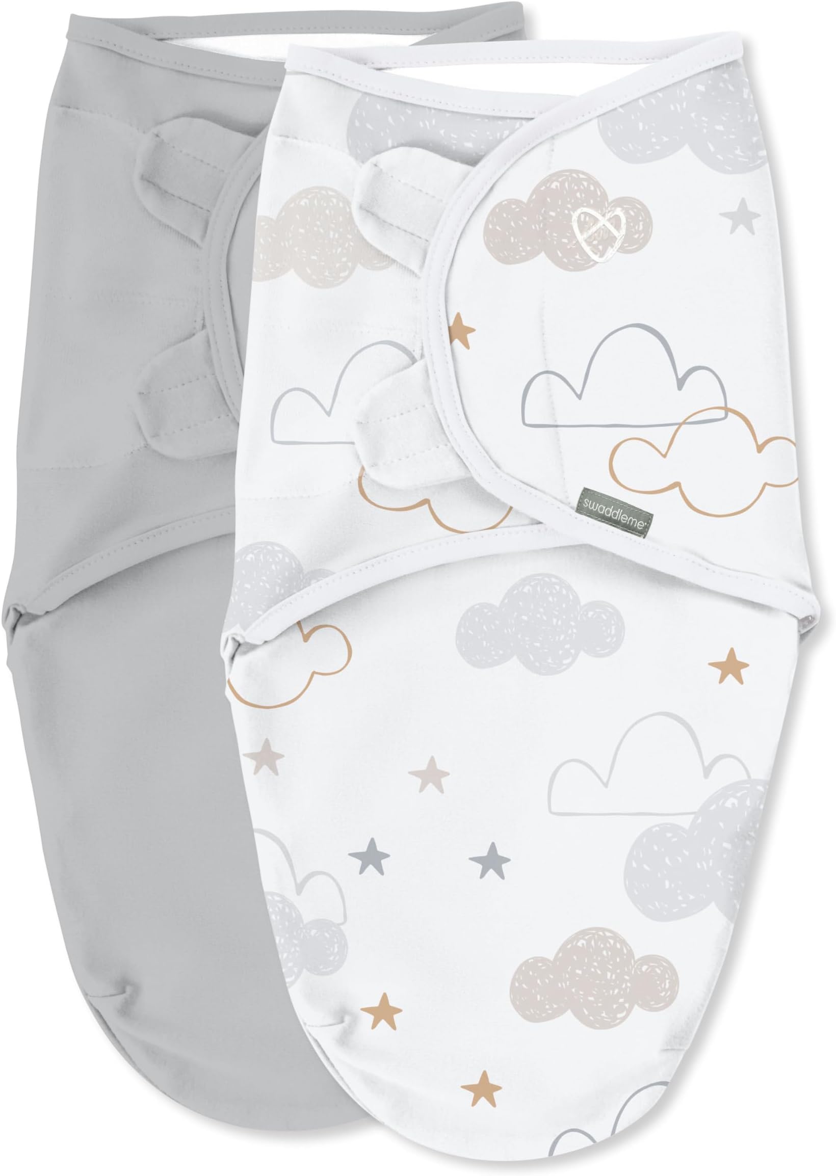 Space & Clouds Swaddle, 2-Pack, 0-3 Months, Size SM
