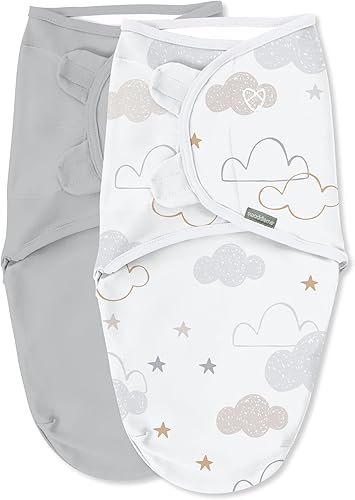 Miniatura 36 de SwaddleMe by Ingenuity Original Swaddle, 100% algodón, mejora el sueño y calma el reflejo de sobresalto, 0-3 meses, 1.0 TOG, paquete de 3, manta