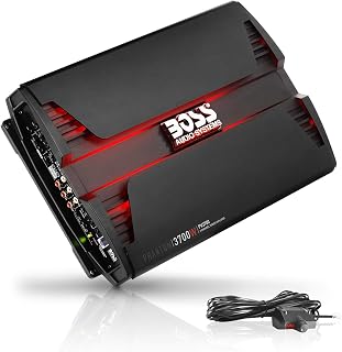 Boss Audio PV3700 3700W 5-Channel Car Amplifier - 2/4 Ohm Stable, Full Range, Bridgeable, Bass Boost, MOSFET Power for Ultimate Sound