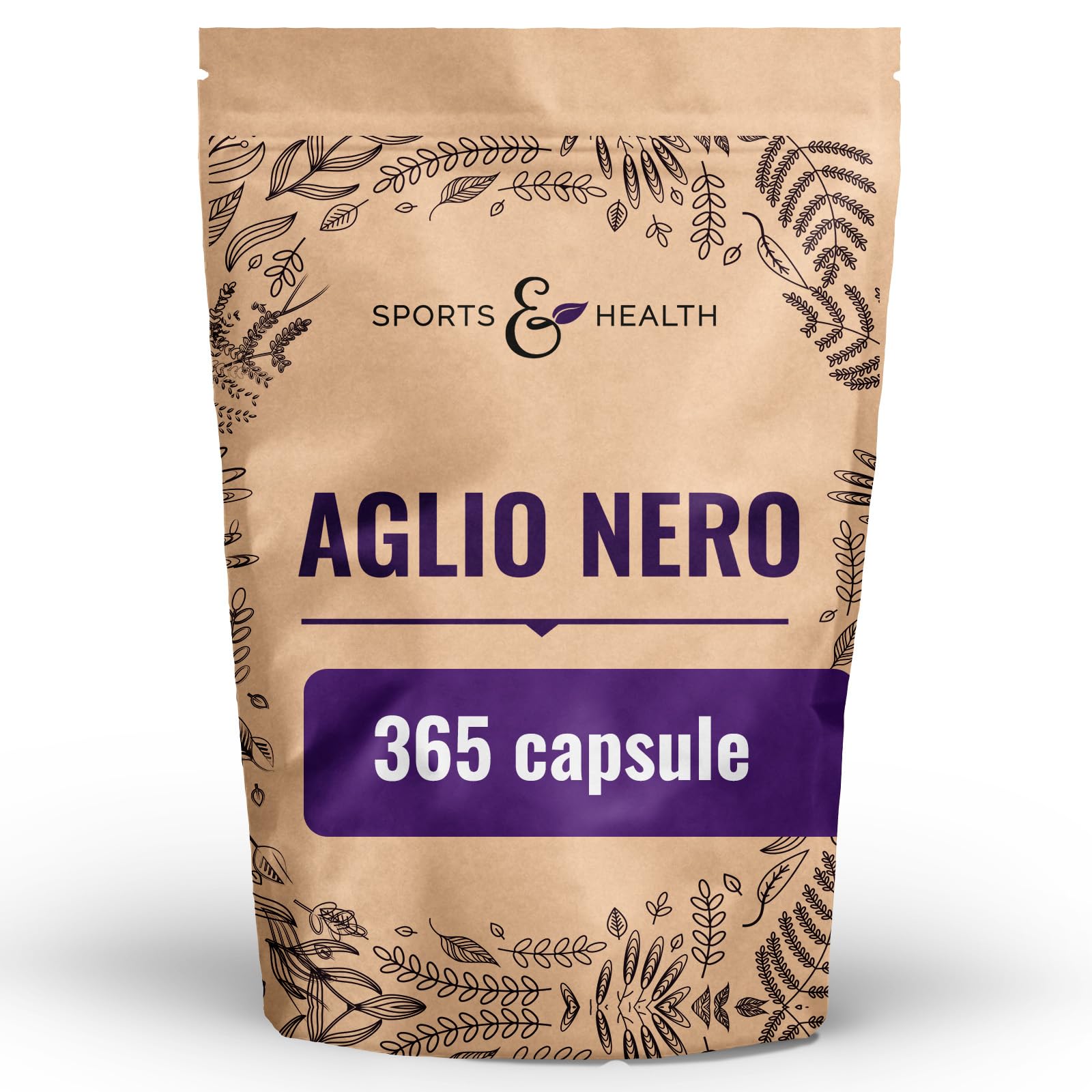 Capsule di aglio nero capsule 9 000 mg da estratto 15:1 – 365 capsule ad alto dosaggio, Black Garlic Capsules, Vegane e senza additivi, aglio-capsule aglio-nero-fermentato aglio-integratore