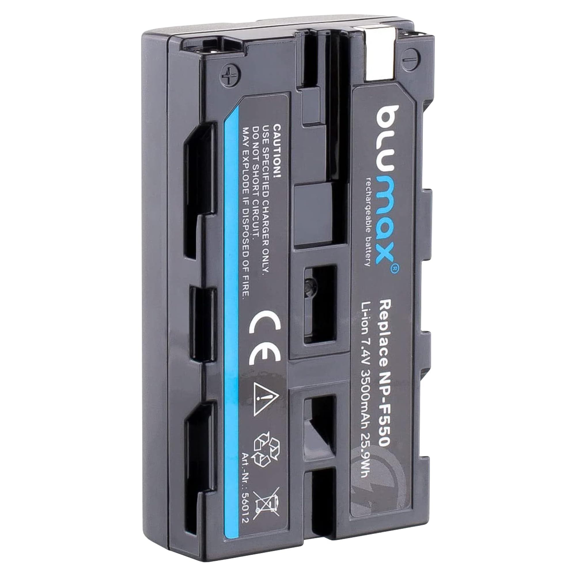 Blumax 2 X Battery NP-F550 / NP-F750 3500 MAh LG Cells Dual Charger LCD Compatible With Sony NP-F570 NP-F530 For Flashes Video Lights Field Monitors - View #5