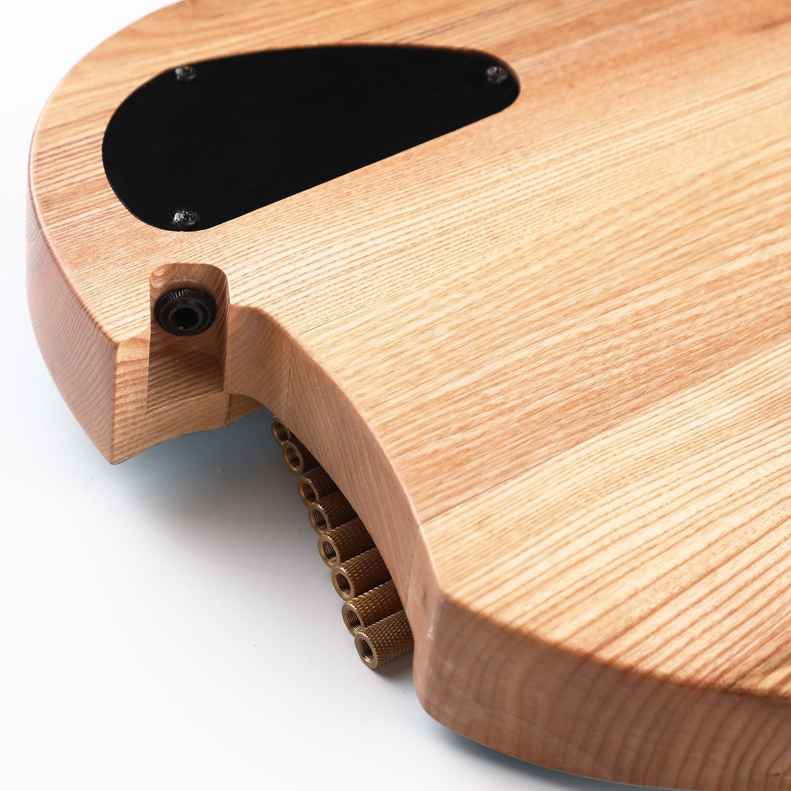 Bezgłowa Elektryczna Gitara Podróżna Z 7 Strunami Fanned Fret Drewno Jesionowe Z Okleiną Z Klonu Płomienistego Początkujący Bezgłowy Gitara Elektryczna