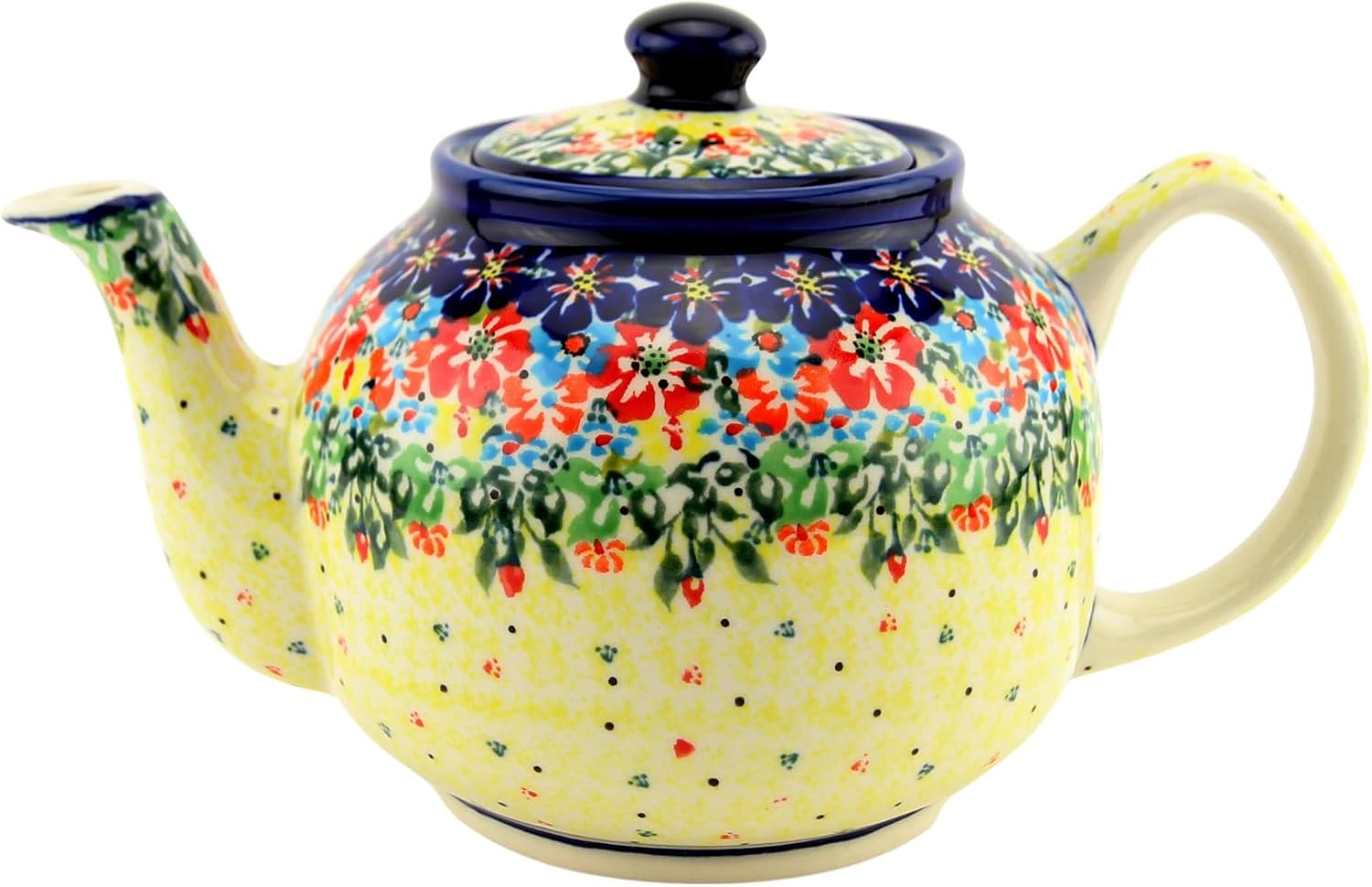 Polish Pottery Market 32 oz Teapot - Handcrafted Polish Stoneware by Zaklady Boleslawiec Poland