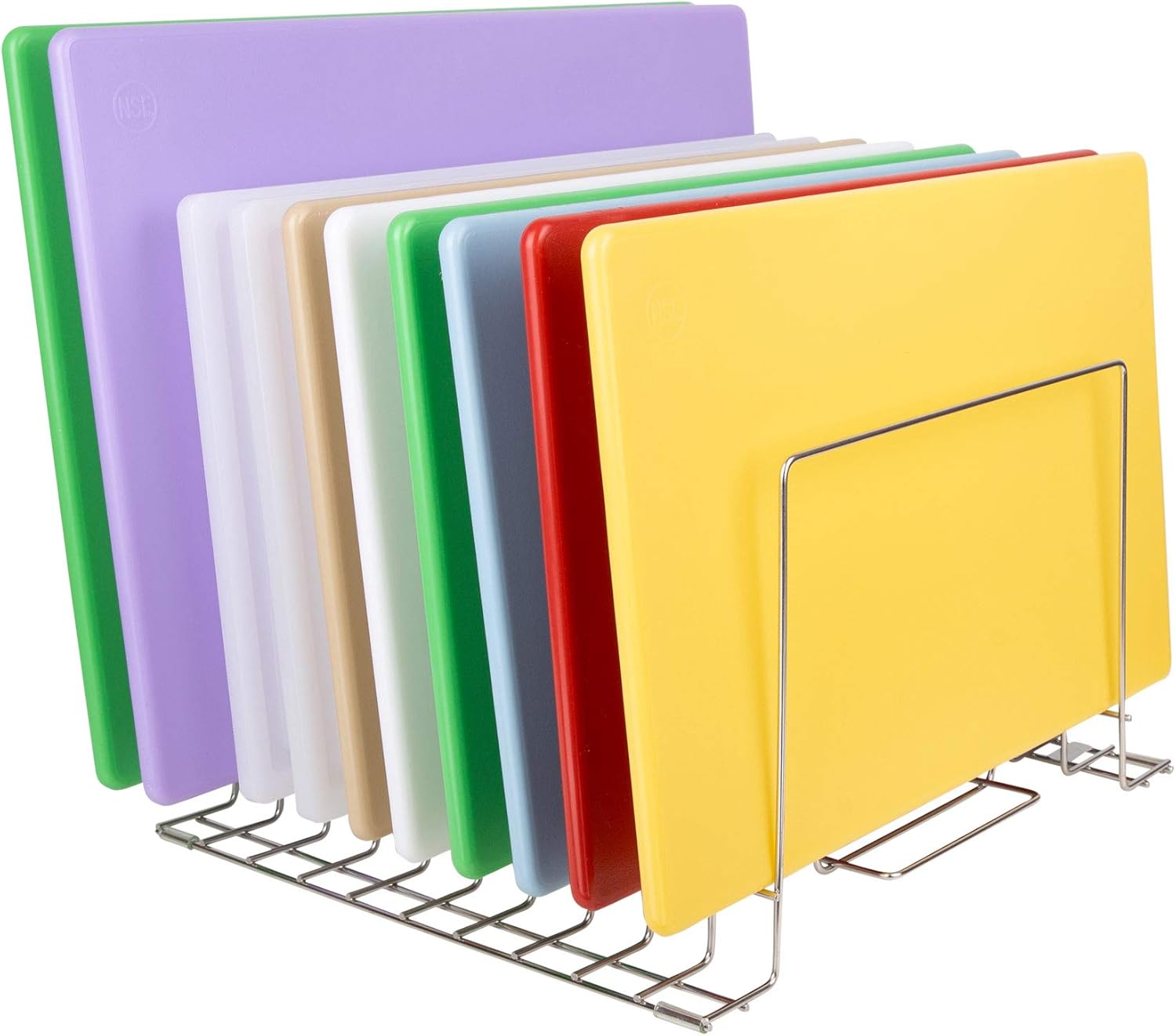 Thirteen Chefs Stainless Steel Cutting Board Rack - Ten 1" Slots fits Baking Sheets, Pans and Lids - Commercial Grade Organizer and NSF Stamped for Restaurants and Kitchens